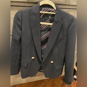 J. Crew 100% Wool Blazer Smooth Gold Buttons - Size 0